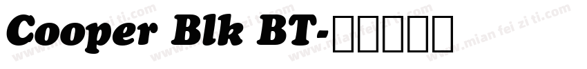 Cooper Blk BT字体转换